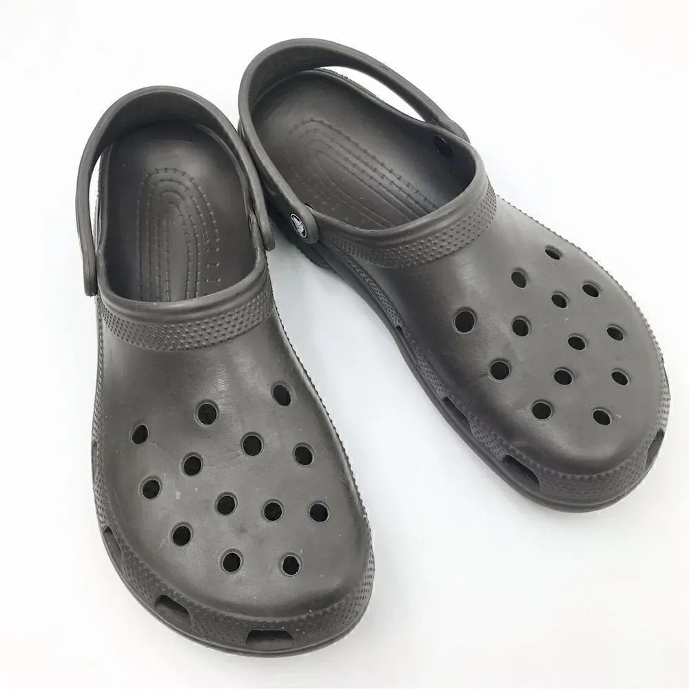 Crocs Brown Classic Slip on Rubber Clog with Strap